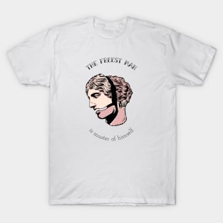 The Freest Man is Master of Himself - Neoclassic Stoic T-Shirt